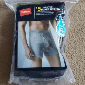 Hanes Boxer Briefs Cotton Tagless Small New Mens